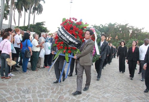 Высокопоставленная вьетнамская делегация почтила память Фиделя Кастро на Кубе - ảnh 1